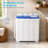 Portable Twin Tub Washer 11Lbs Wash 5.5Lbs Spin Compact Laundry Machine