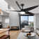 60'' Modern Ceiling Fan With Led Light And Remote Control, 5 Abs Blades