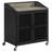 Arlette Sandy Black 2-Door Mobile Home Bar Wine Cabinet with Storage