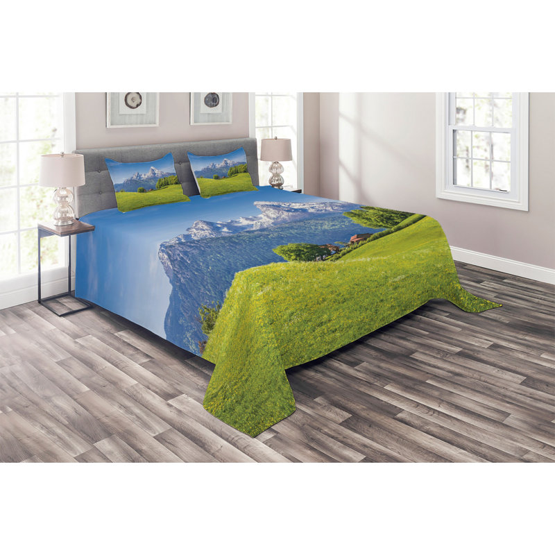 Nature Rustic Polyester Coverlet, King Bedspread + 2 Shams