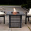 Table de foyer d'extérieur au propane de H 24,4 po x l 28 po Madisongrace 50 000 BTU avec pierres et couvercle-883774905