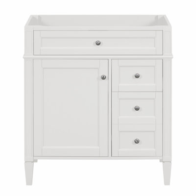 Meuble-lavabo de salle de bain 30 po sans lavabo supérieur, armoire de rangement moderne avec 2 tiroirs et un tiroir basculant