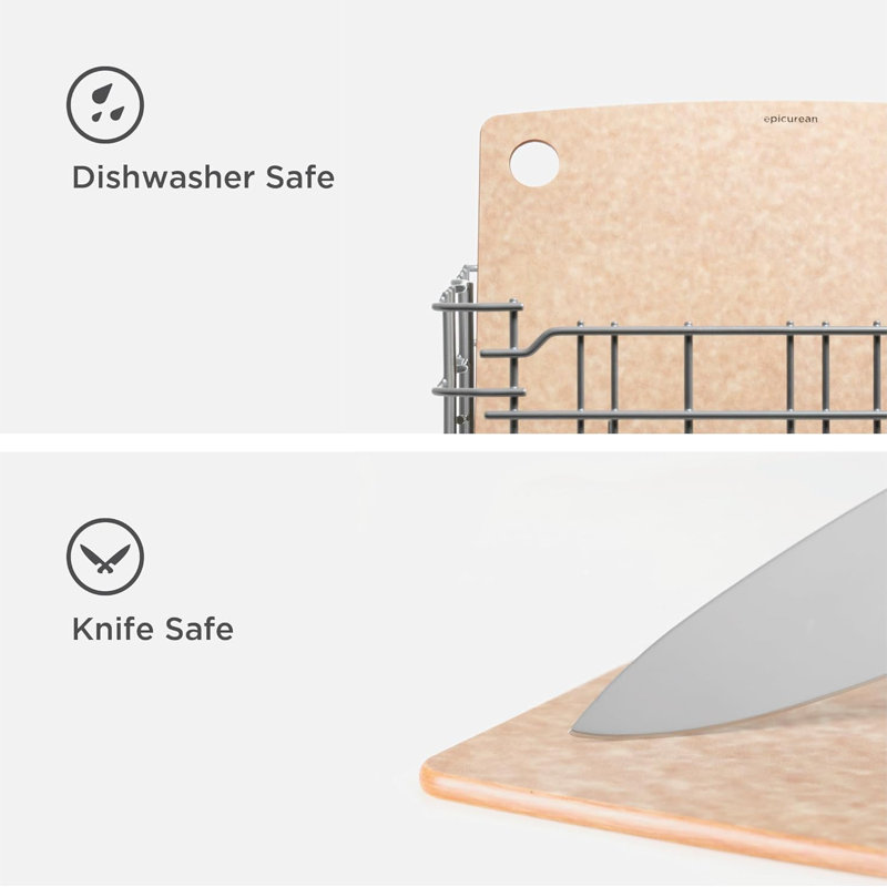 Natural Wood 11.5" x 9" Dishwasher Safe Cutting Board