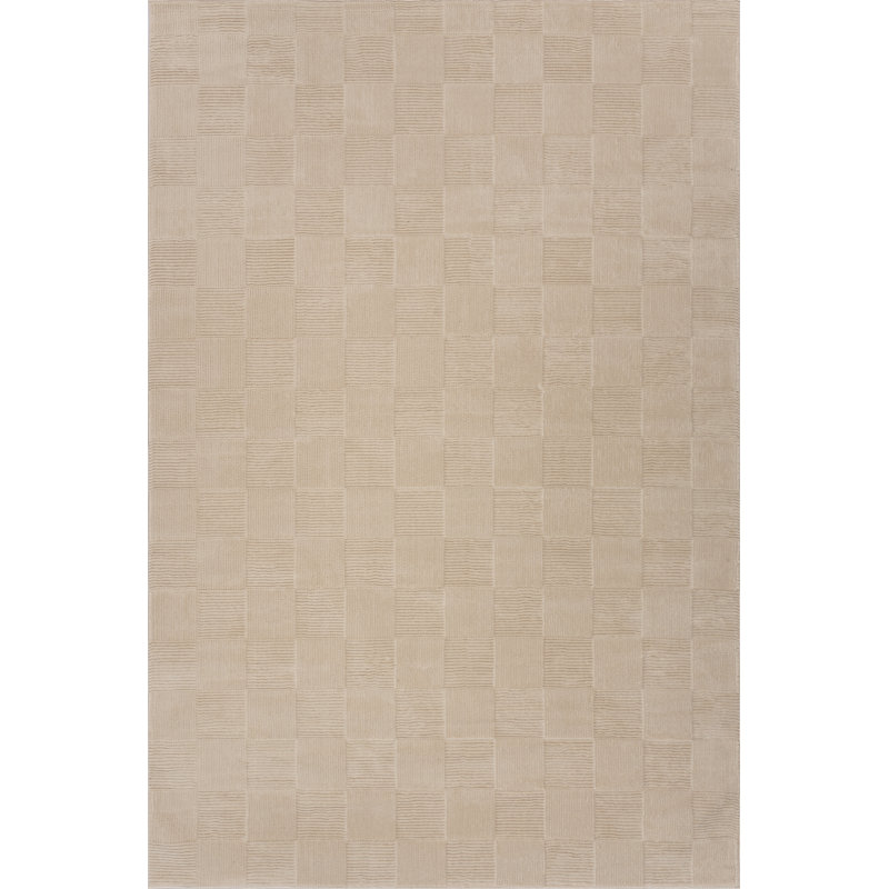  Tapis lavable à carreaux Avenoire, Ivoire ivoire, Rectangle 7 pi 11 po x 9 pi 9 po
