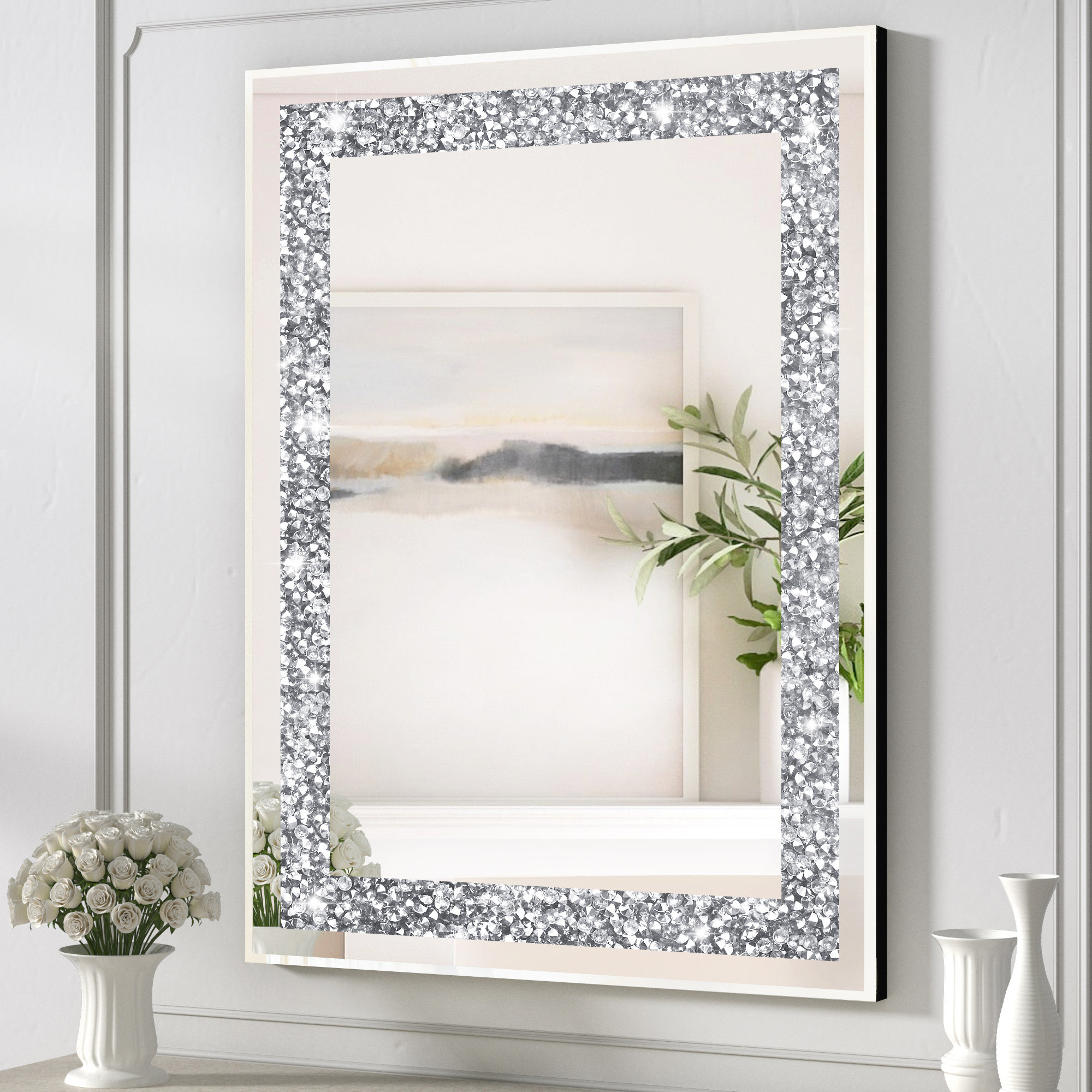 Mercer41 Davasia Rectangle Glass Wall Mirror | Wayfair