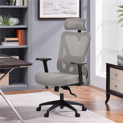 Ergonomic Office Chair with Adjustable Headrest, Armrest and Lumbar Support