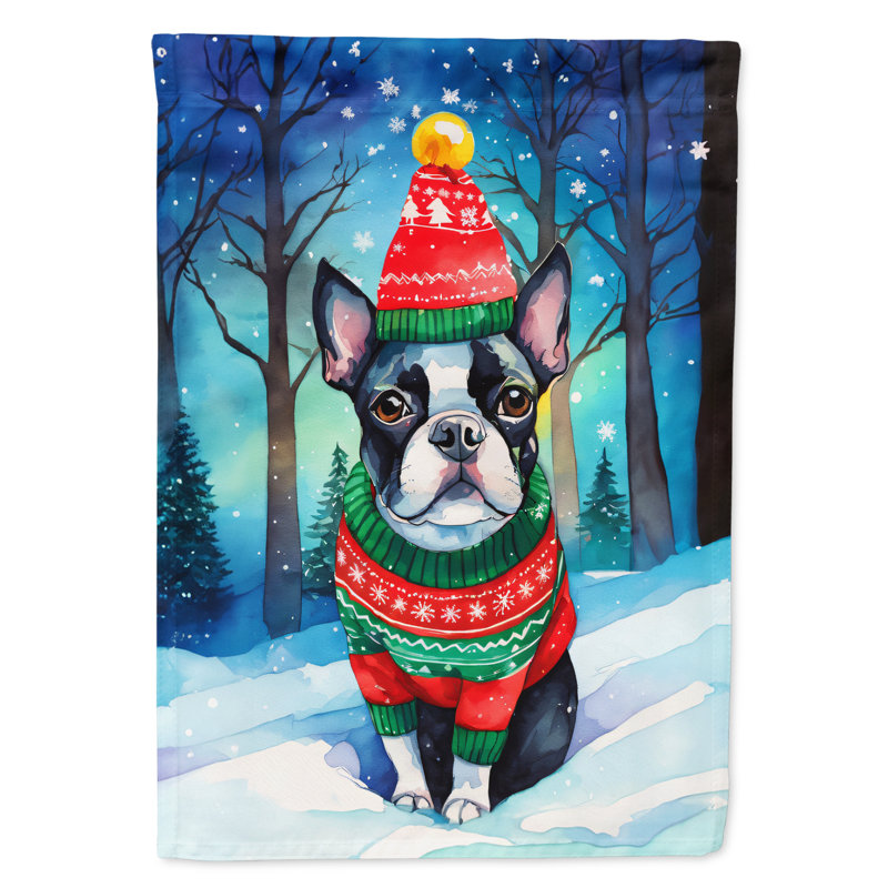 Double Sided Polyester Christmas, 15.5" H x 11.25" W
