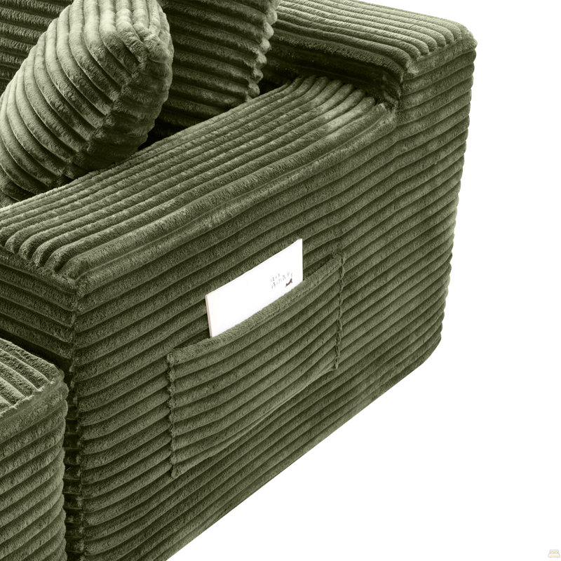 Canapé modulaire en forme de U 94,5 po avec siège profond, sans assemblage requis, canapé-lit modulaire pour salon, chambre à coucher, appartement
