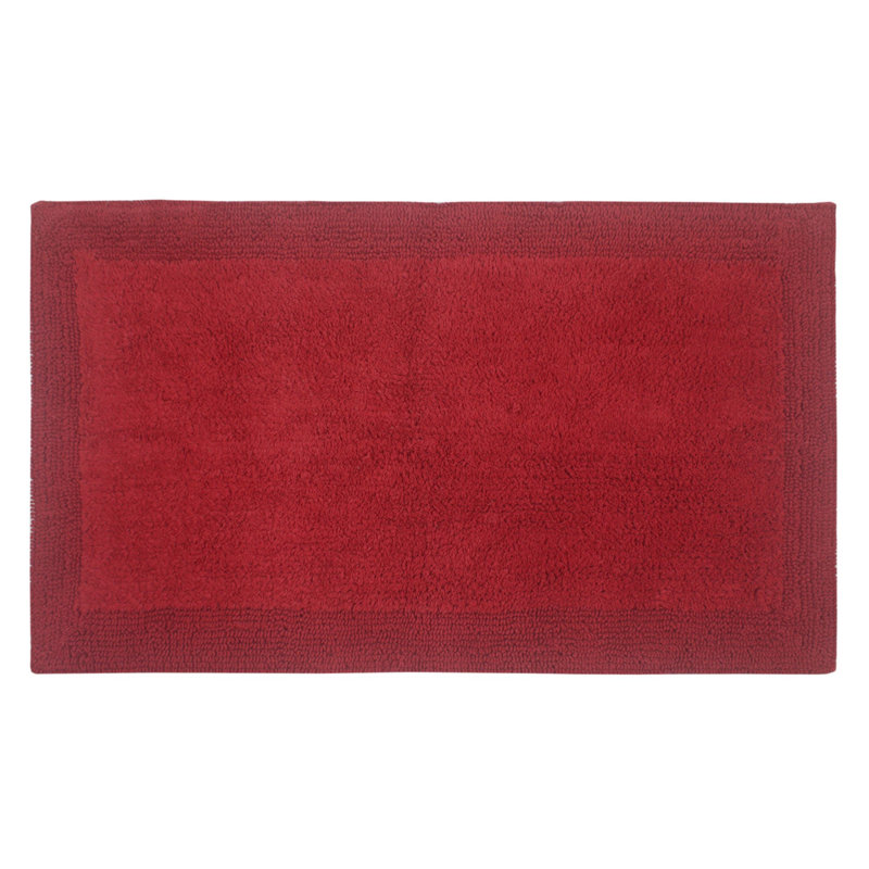 Tapis de bain réversible de couleur unie BRUSS, Rouge, L 21 po x L 34 po
