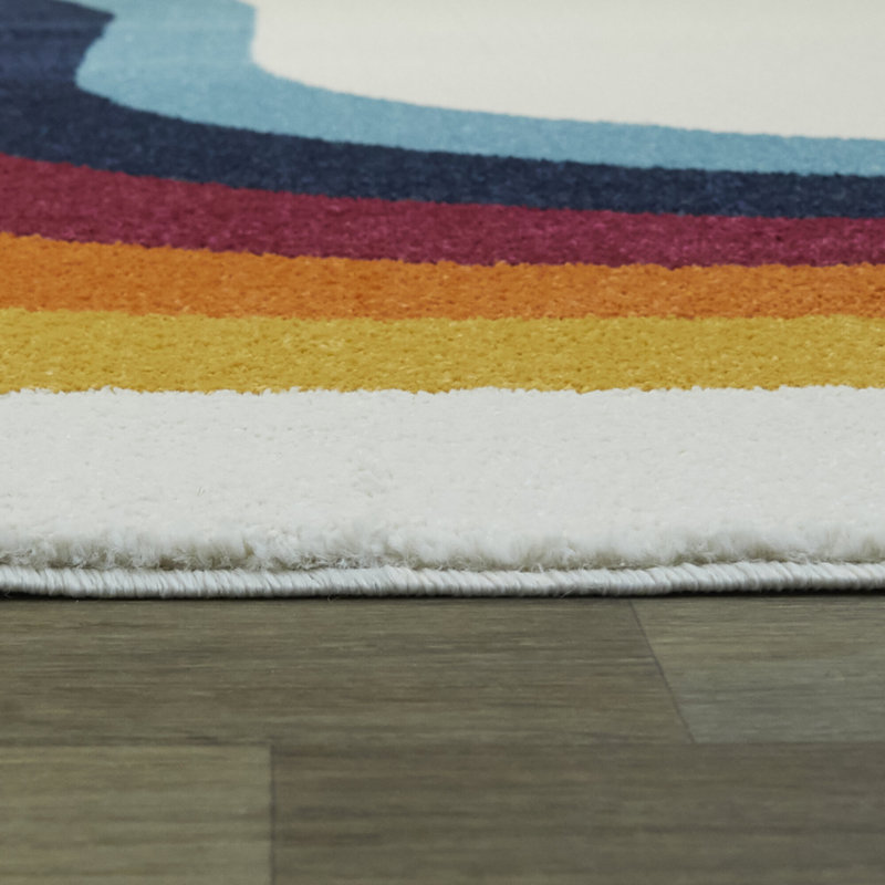 Heim Rectangle Abstract Polypropylene Plastic Rug, Rectangle 3'11" x 5'7"