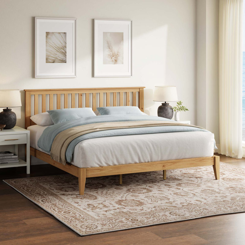 Mission Style Panel Bed with Integrated Slat System
