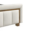 EU Double/King Velvet Ottoman Bed with Fluted Gold-Trim Headboard, Luxury Gas-Lift Storage Bed, Beige/Black, 140/160x200cm-2049530069-2049530070