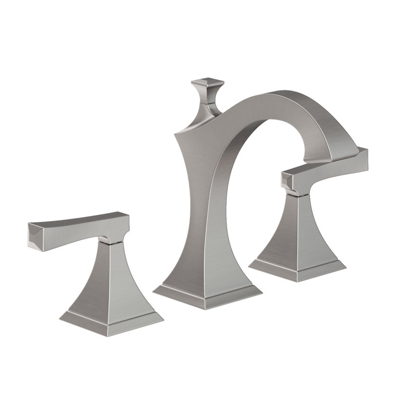 Joffrey Widespread Bathroom Faucet with Drain Assembly, Stainless Steel