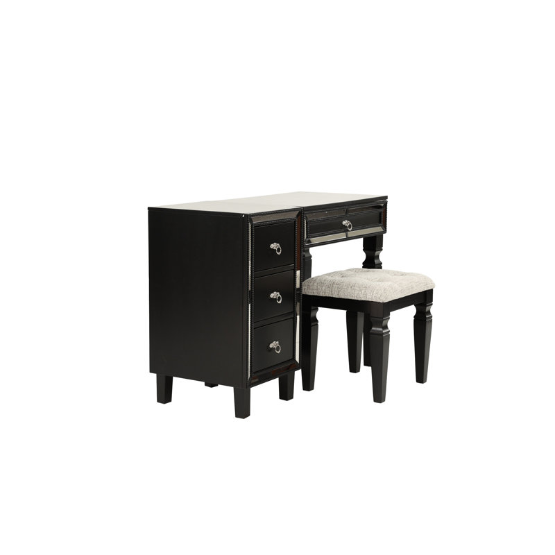Meuble-lavabo formel de couleur noire - + placage de peuplier, tiroir de rangement pour armoire