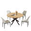 5-Piece Oval Dining Table Set With 4 Modern Chairs For Dining Room-479687005