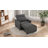 3-in-1 Convertible Accent Chair with Pillow, Adjustable Recline, Linen Fabric, Steel Frame-1568903378