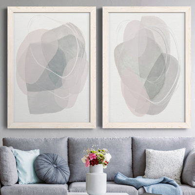River Jewels I - ensemble de 2 peintures sur toile encadrées