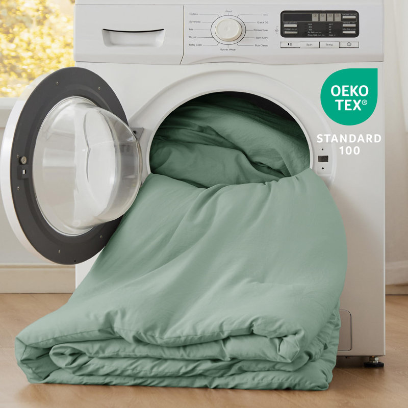 Bedsure Reversible Prewashed Comforter Set, Full Comforter + 2 Standard Pillowcases, Sage Green