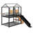 Metal House Bunk Bed With Slide And Storage Stair-724104797