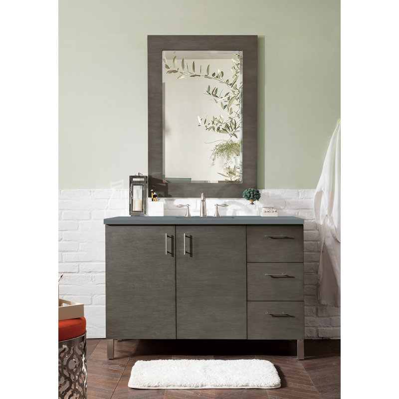 Metropolitan 48'' W Single Vanity, Silver Oak, Cala Blue