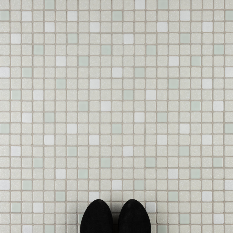 Crystalline Square 1.1" x 1.1" Porcelain Grid Mosaic Wall & Floor Tile, Pistachio