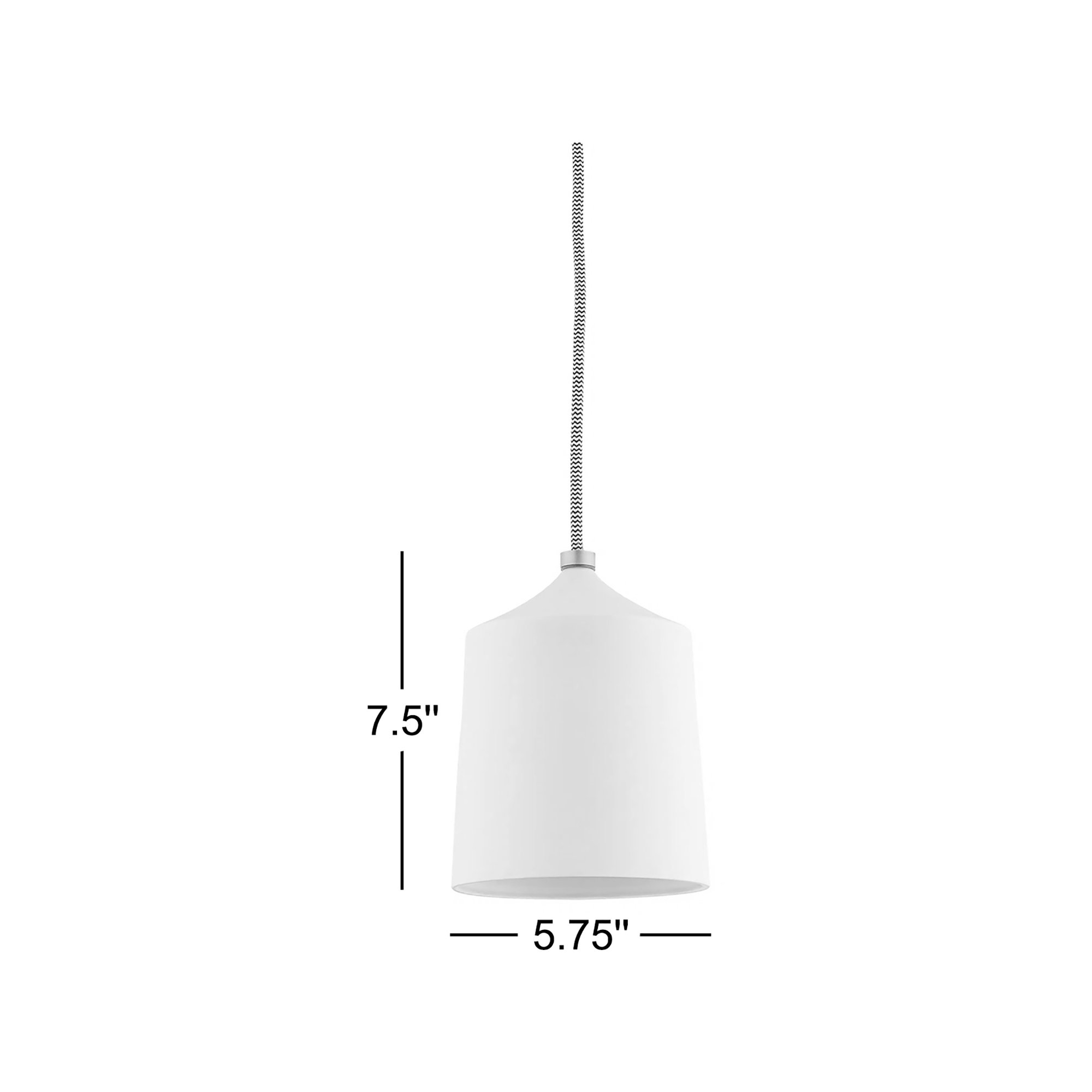 Megan 1 Light Pendant, Matte White, Aged Brass