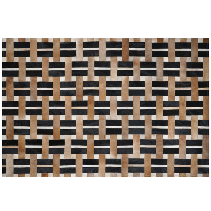 ART HIDE X GREG NATALE Area Rug, Rectangle 80 " x 8 ", Caramel