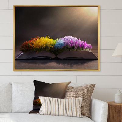 Fleurs colorées Bppl - œuvre d'art traditionnelle sur toile