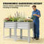 Boîte à fleurs surélevée surélevée pour la plantation de jardin extérieur, ensemble de 1-490837171