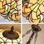  Luminaire suspendu inversé en bronze antique à 2 lumières de style Tiffany de style Tiffany LIAISON Victorian