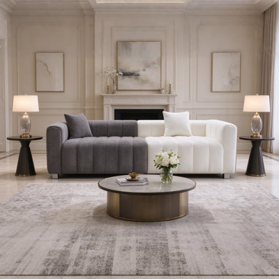 83.46 " Velvet and Teddy Sofa