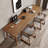 Nut-brown Rectangular Solid Wood desk-1888844417