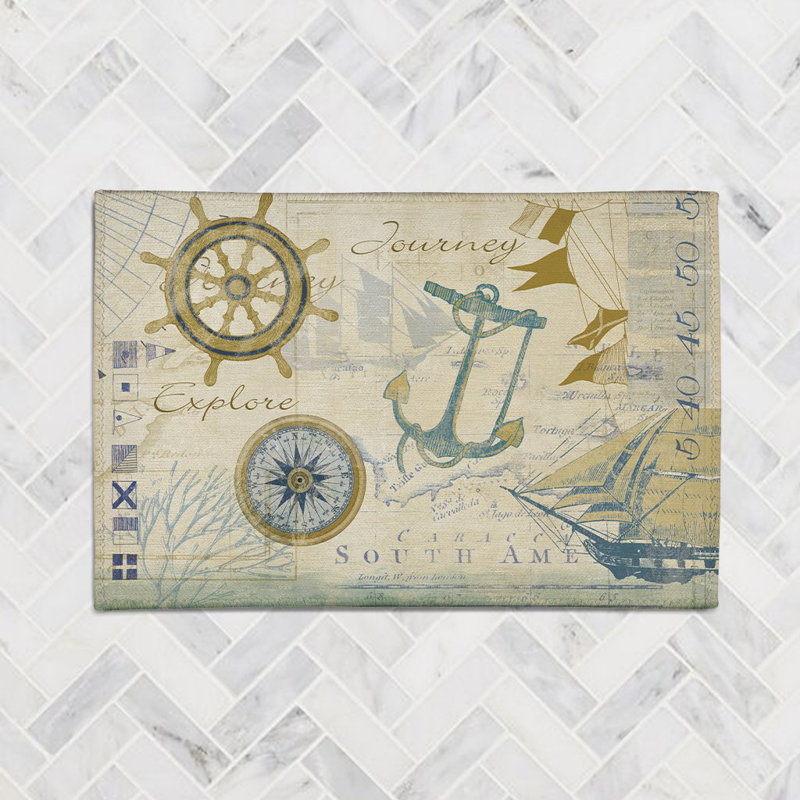 Mariner Sentiment Chenille Indoor Rug, Rectangle 2' x 3'