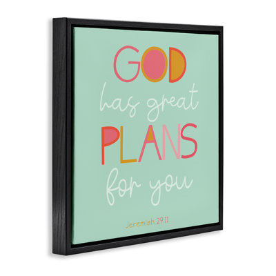 Green God's Plans For You Floating Frame, design by SD Graphics Studio