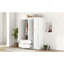 Armoire 3 portes avec 2 tiroirs, blanc