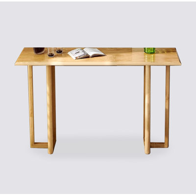 Modern Minimalist Rattan And Solid Wood Bar Table