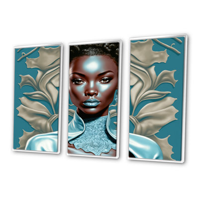 Beautiful Retro African American Model II - 3 pièces sur toile