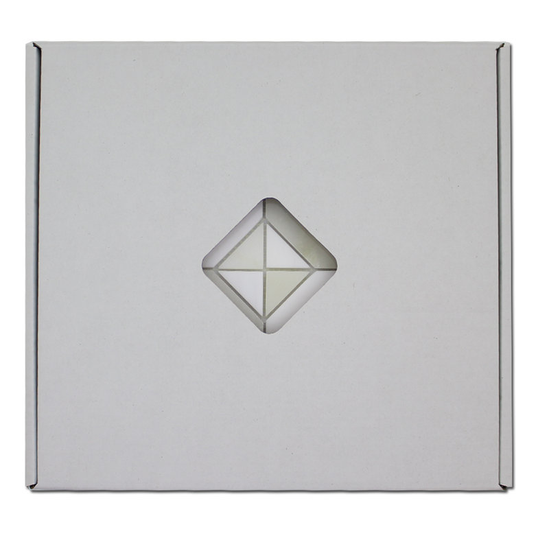 3" x 3" Marble Grid Mosaic Tile, White