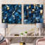Corvetta - Ensemble de 2 collages carrés à formes abstraites-101857094-101857093