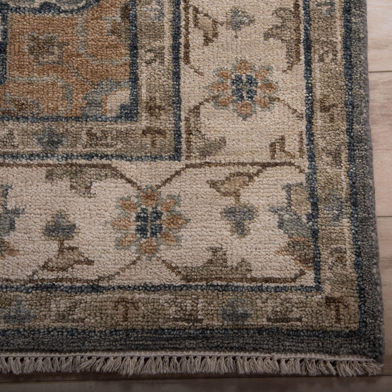 Tapis 100% laine noué à la main, Rectangulaire 8 pi x 10 pi