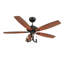 Ventilateur de plafond 52 po avec télécommande Huntley, ensemble d'éclairage inclus