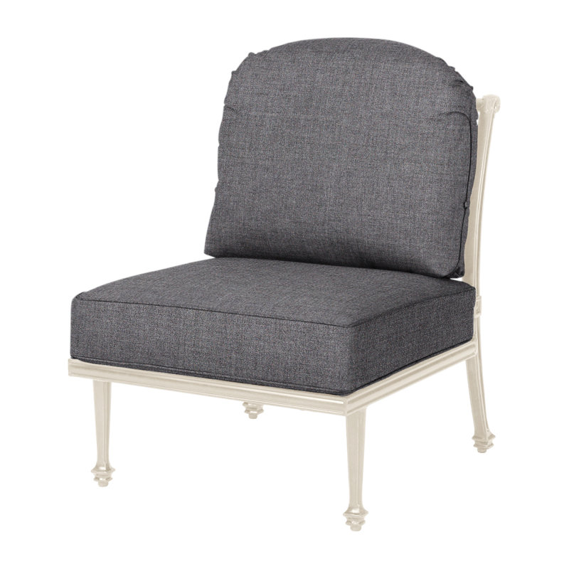 Grand Terrace Cast Outdoor Lounge Chair, Cast Slate Sunbrella® Plainweave, Vintage