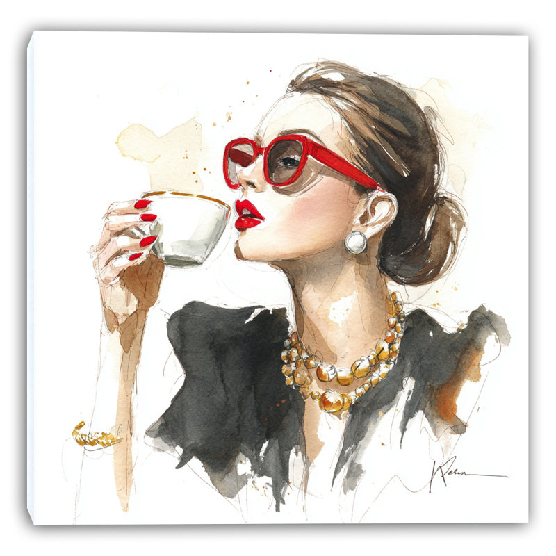 Art mural sur toile cramoisi chic, H 30 po x l 30 po