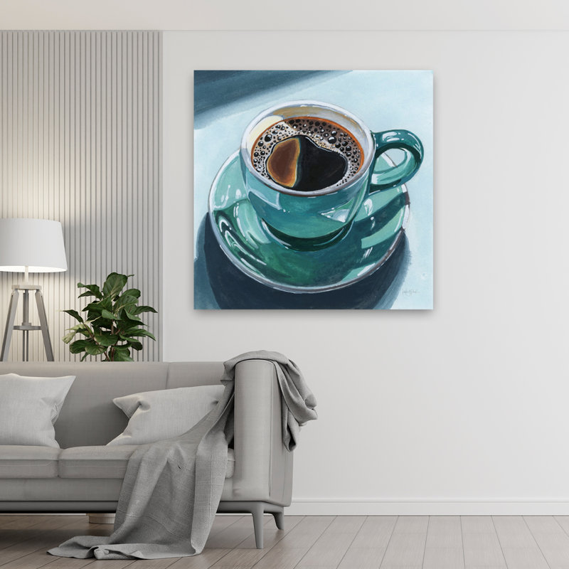 Reflets d'un matin café, art contemporain, H 48 po x l 48 po