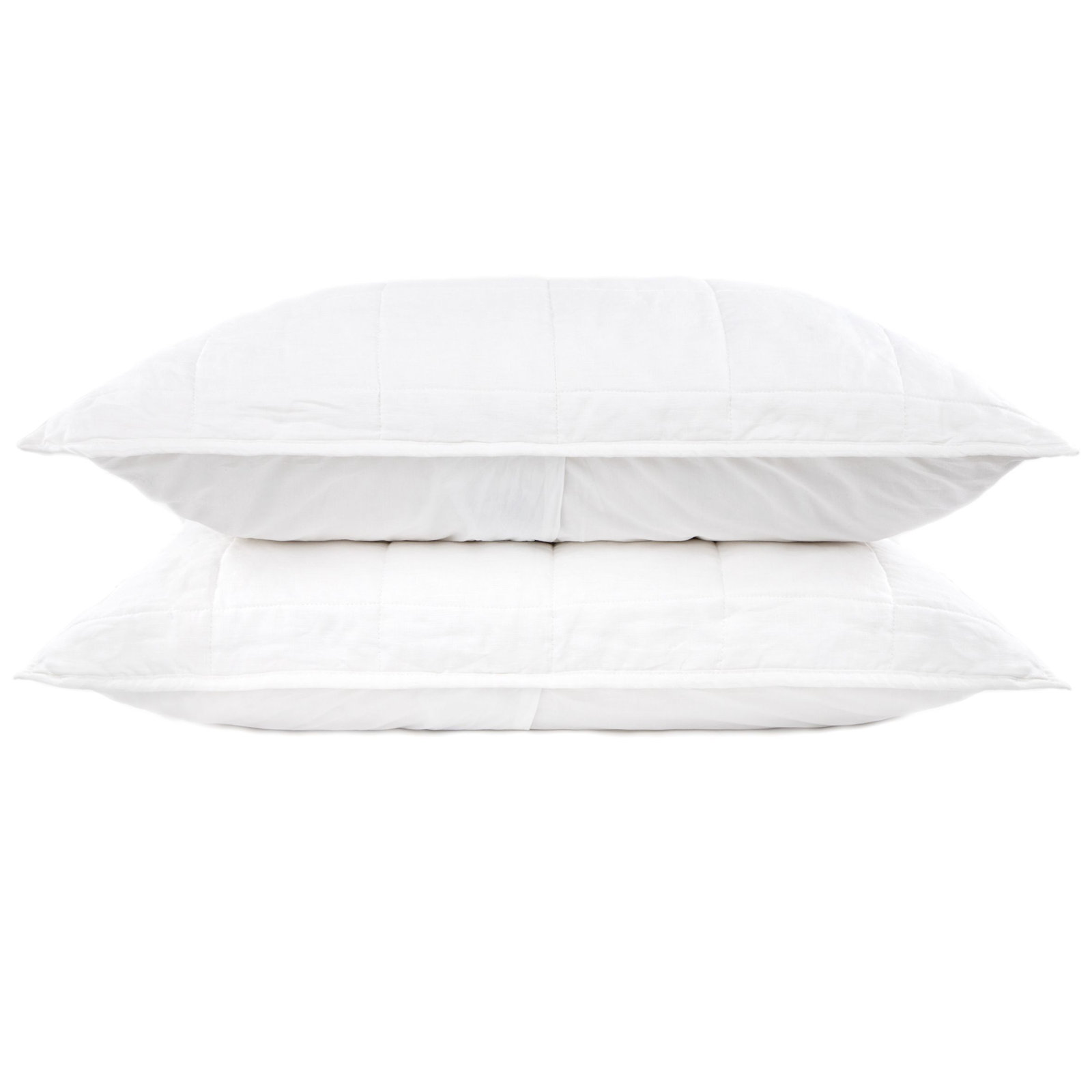 French Linen Shams, Queen, White