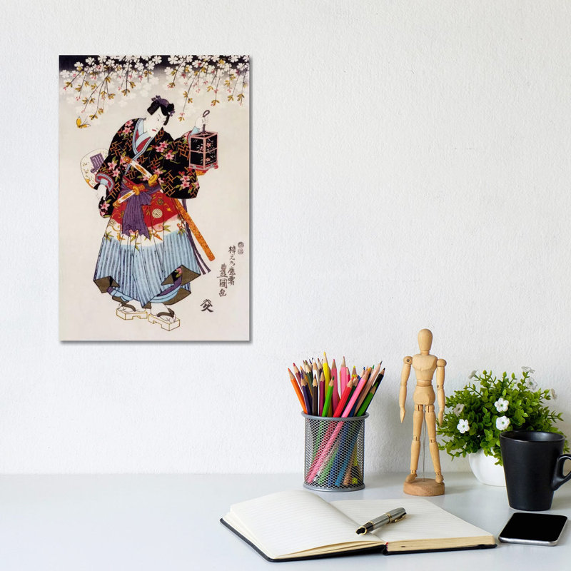 Samurai With Two Swords - Wrapped Canvas Painting, 20.32 cm H x 30.48 cm W