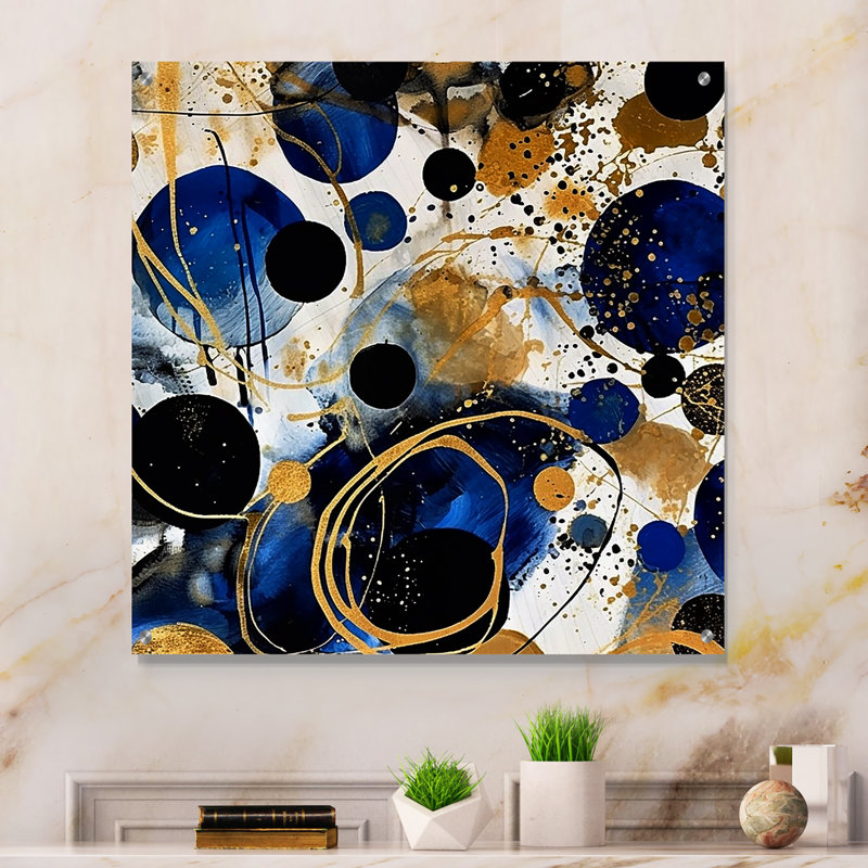 Jess - art mural abstrait en minimalisme, H 16 po x l 16 po