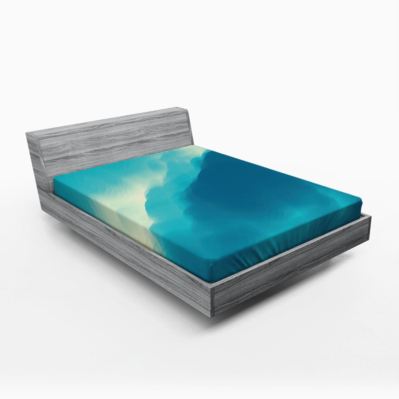 Microfiber Abstract Fitted Sheet, Queen Fitted Sheet