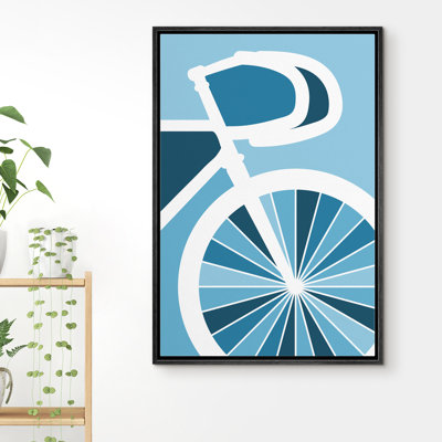 «Vélo Composé par des formes abstraites - cadre flottant», impression sur toile