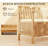 Double Patio Bench (Cream White,Teak)